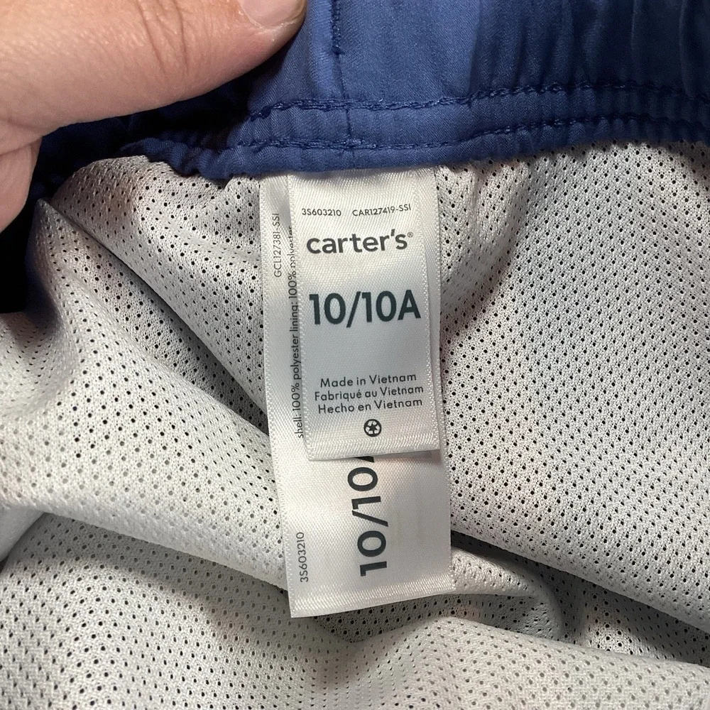 Boys Carter's Color Block Swim Trunks- Blue/Green- 10- NWT‎